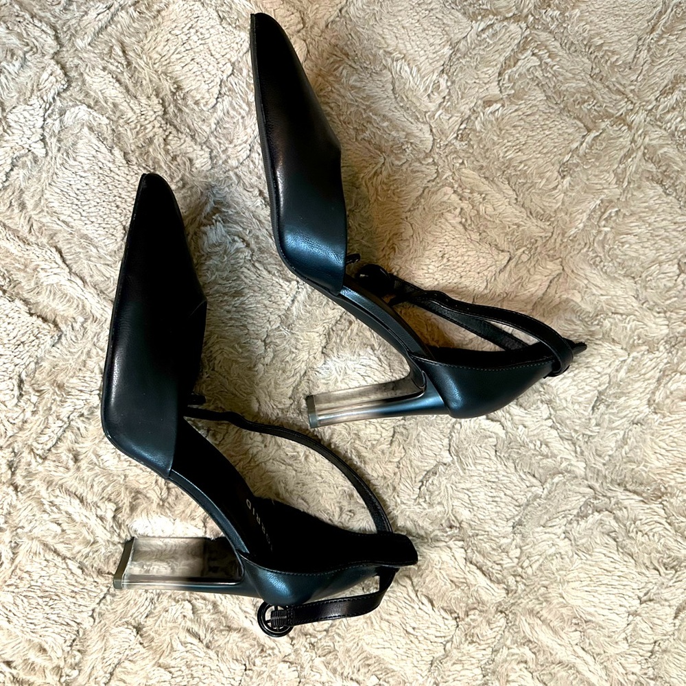Size 9.5 WW Black Lucite Heels from Torrid